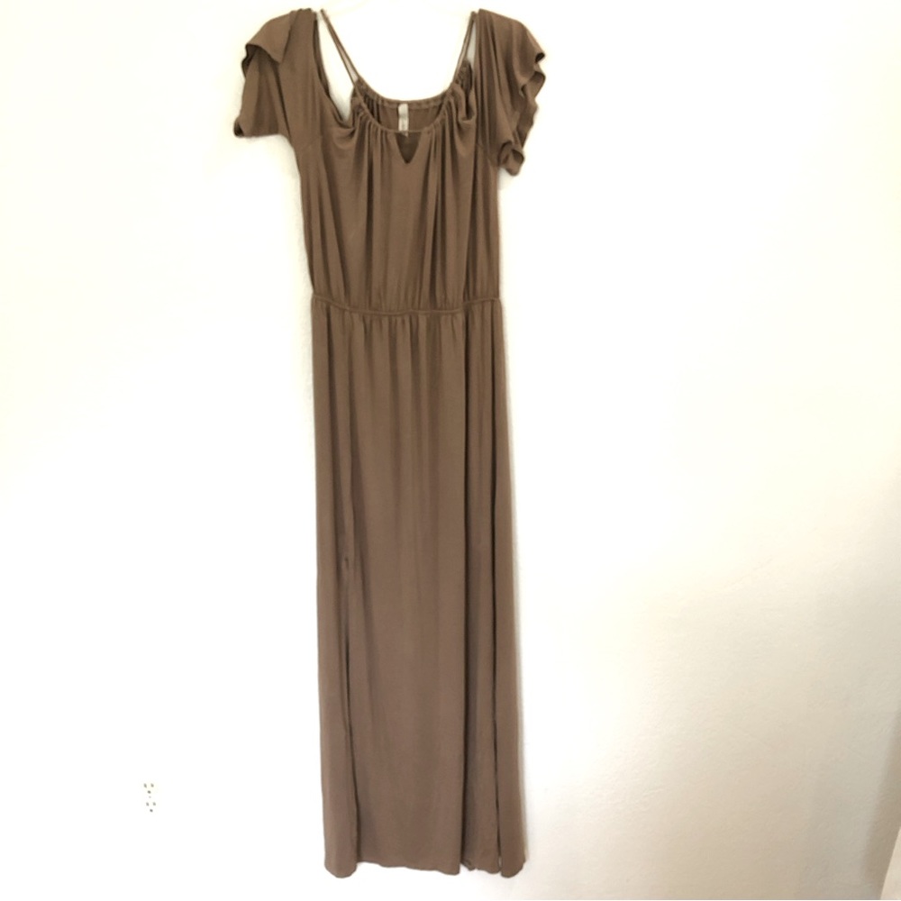 Love In Cold Shoulder Maxi Dress